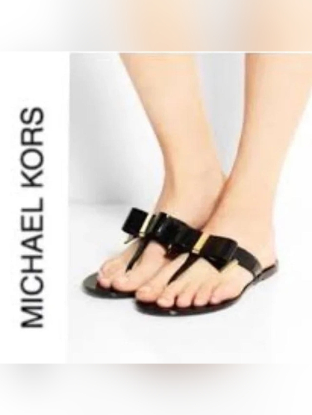 MICHAEL Michael Kors Kayden Bow Jelly Thong Sandals ** Size 9 - Picture 3 of 8